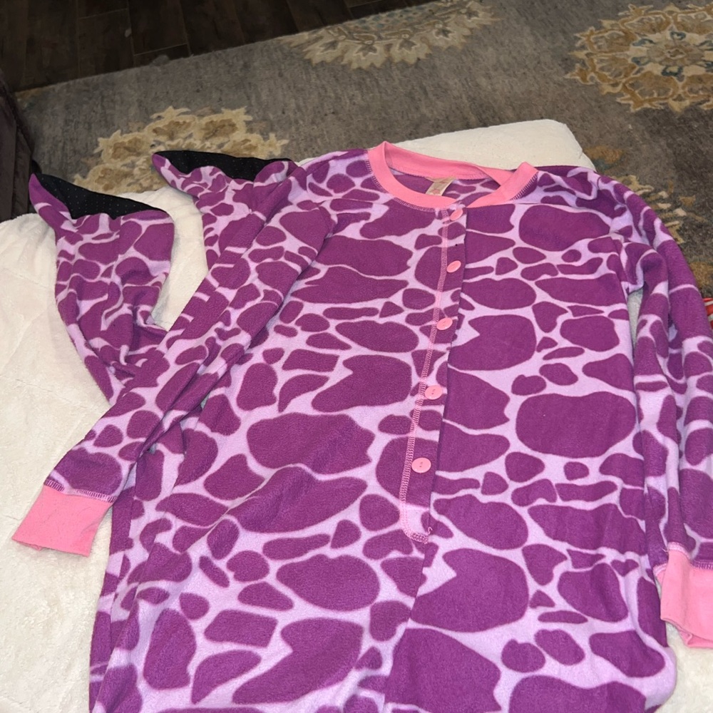 Purple and Pink Footie Pajamas